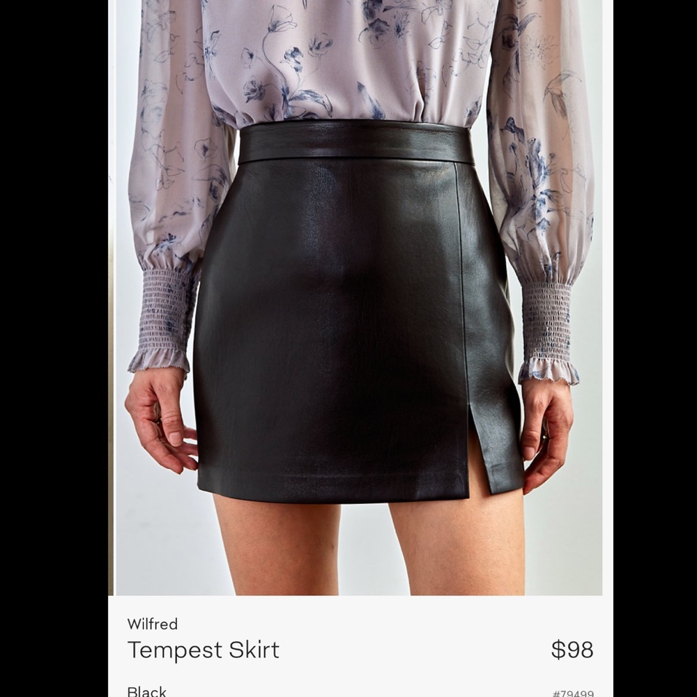 Wilfred leather skirt. Size 0.